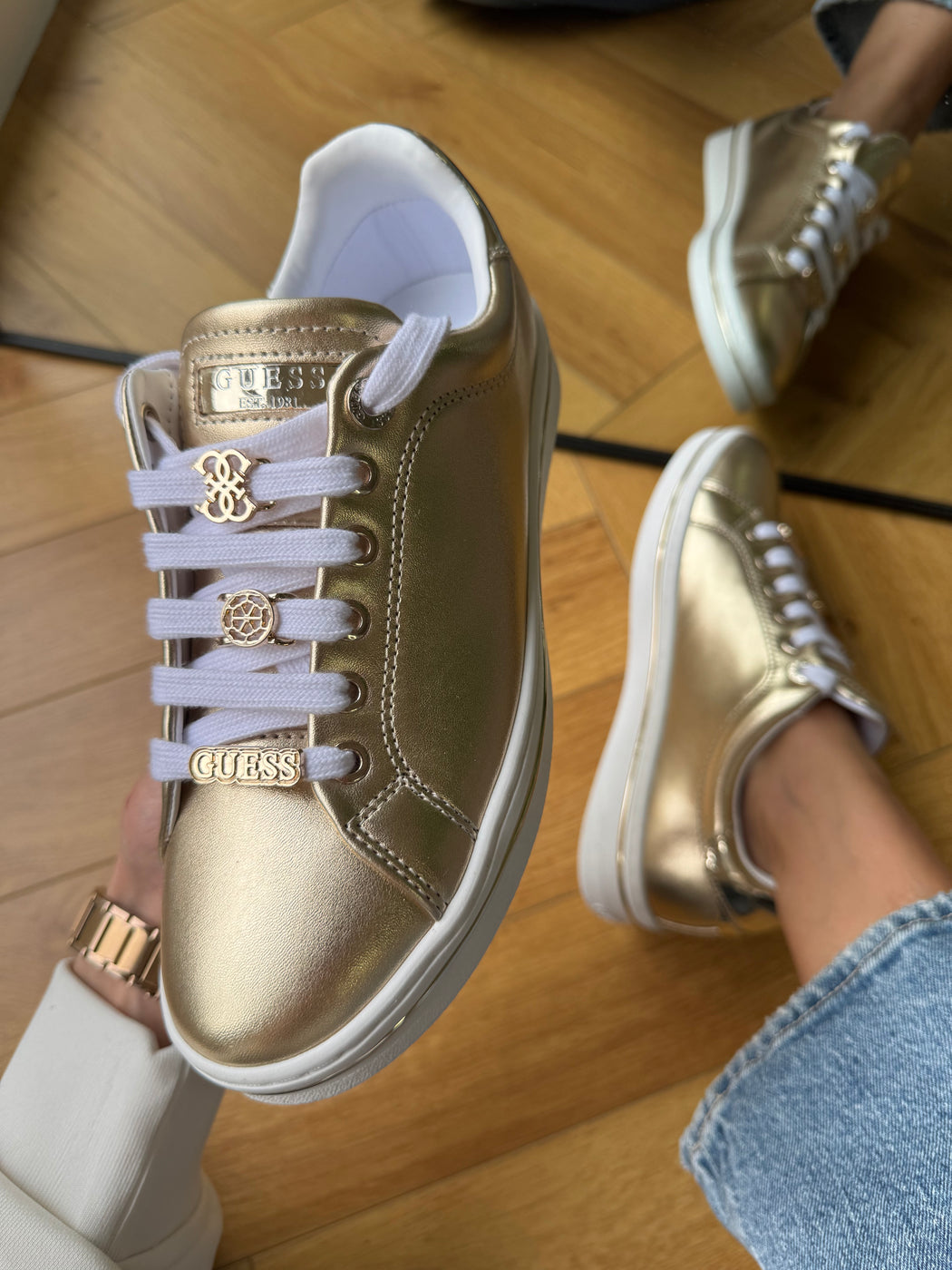 Guess gold sneaker FLTSS3LEL12