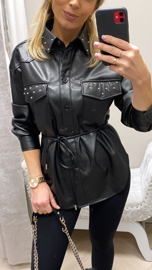 Jack black leather shirt