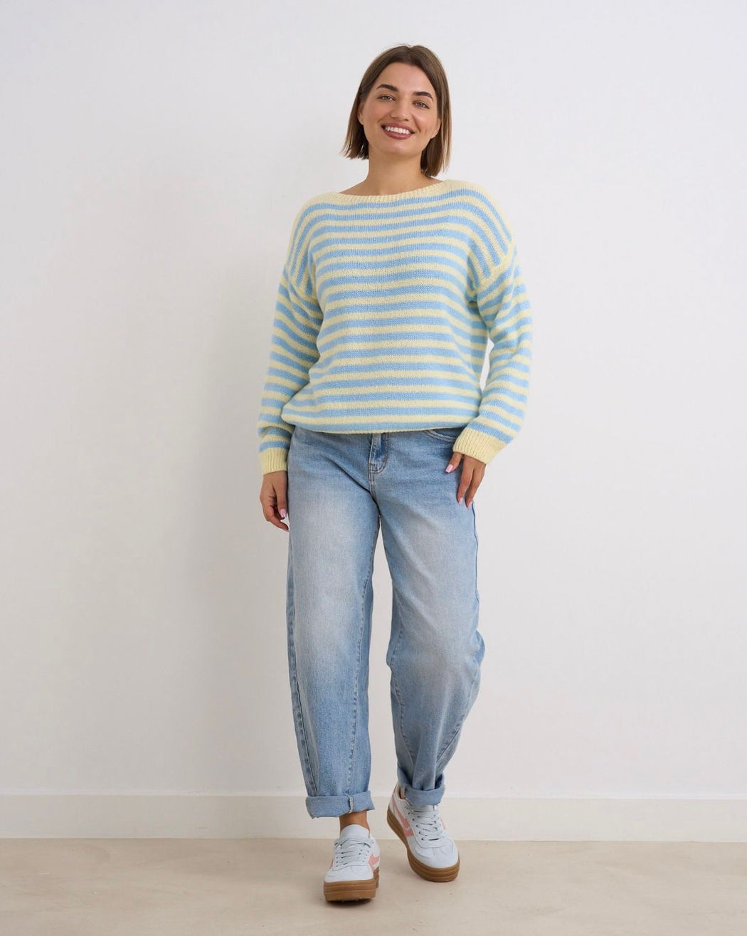 Lisa blue/yellow striped jumper