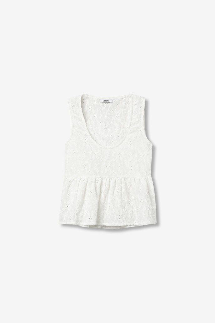 Lunala  winter white round neck top