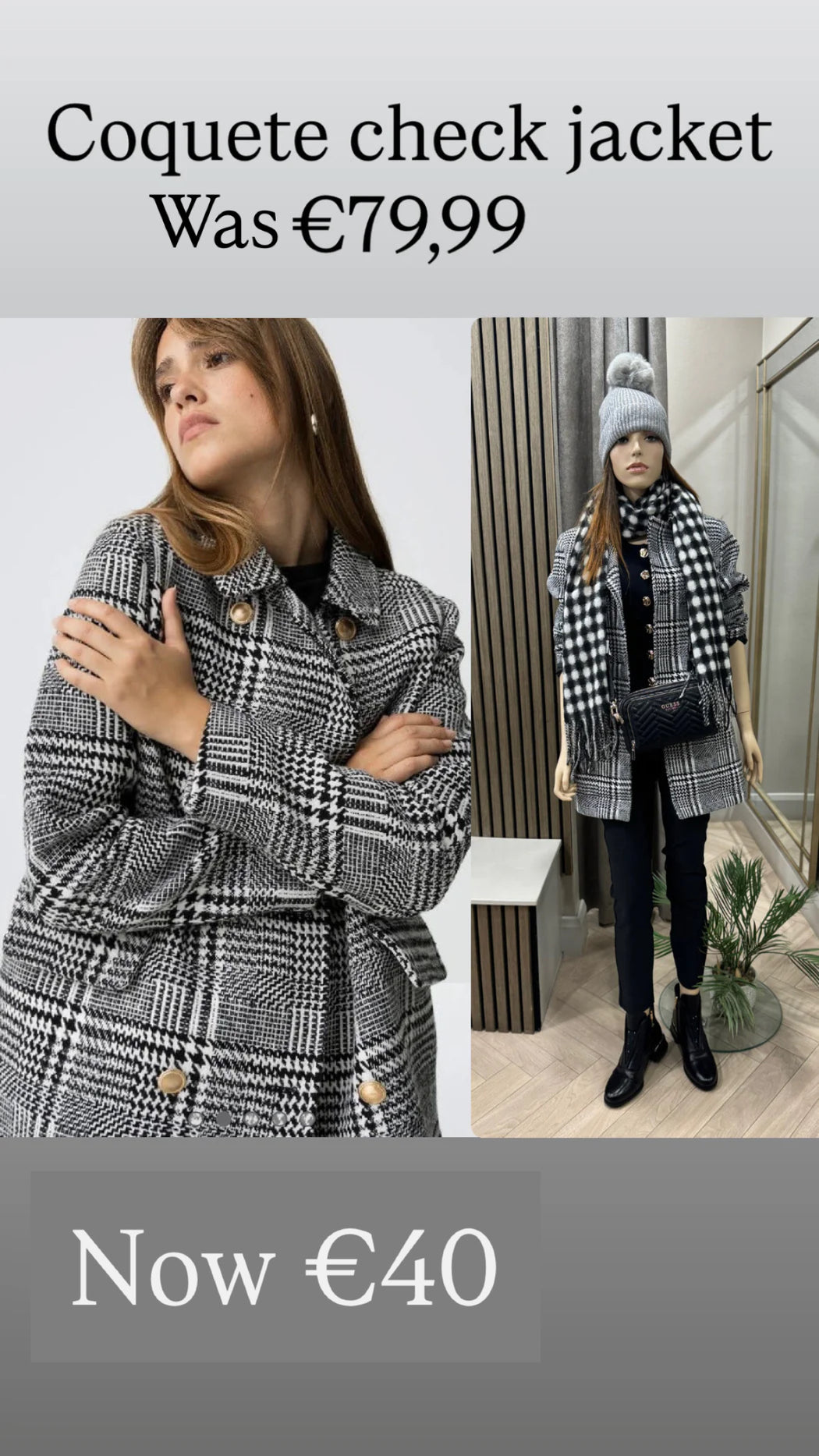 Coquete check jacket