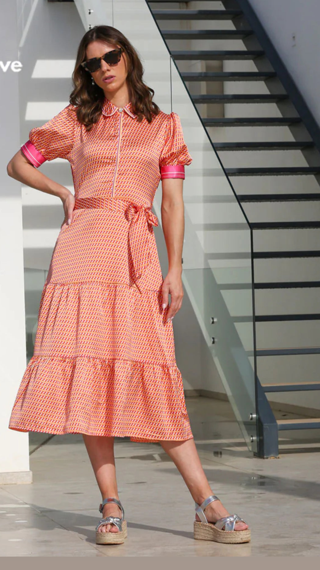 Orange  saylor dress