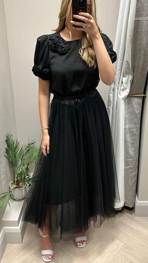 Black tulle skirt