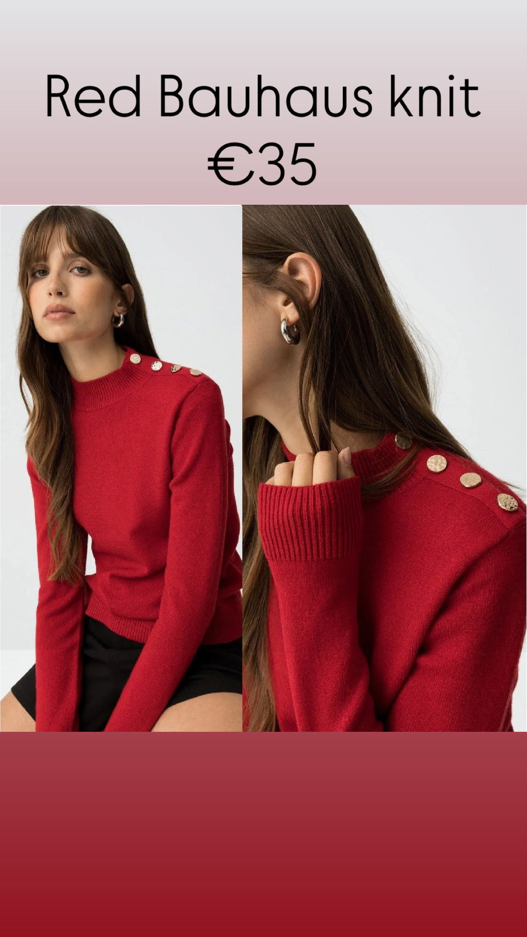Red Bauhaus knit