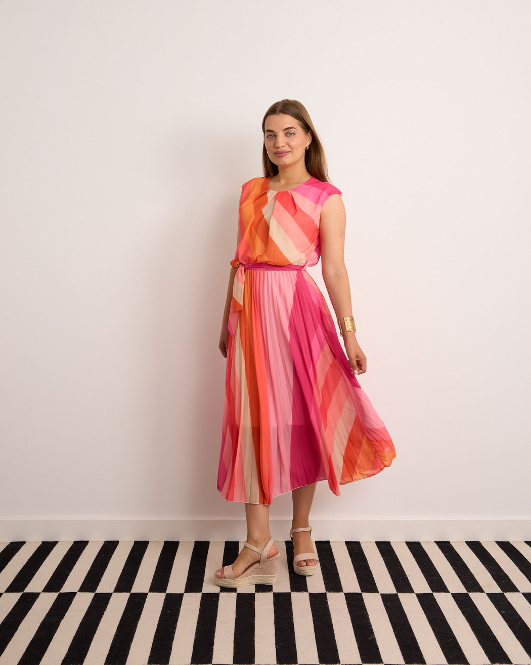 Rainbow pink midi
