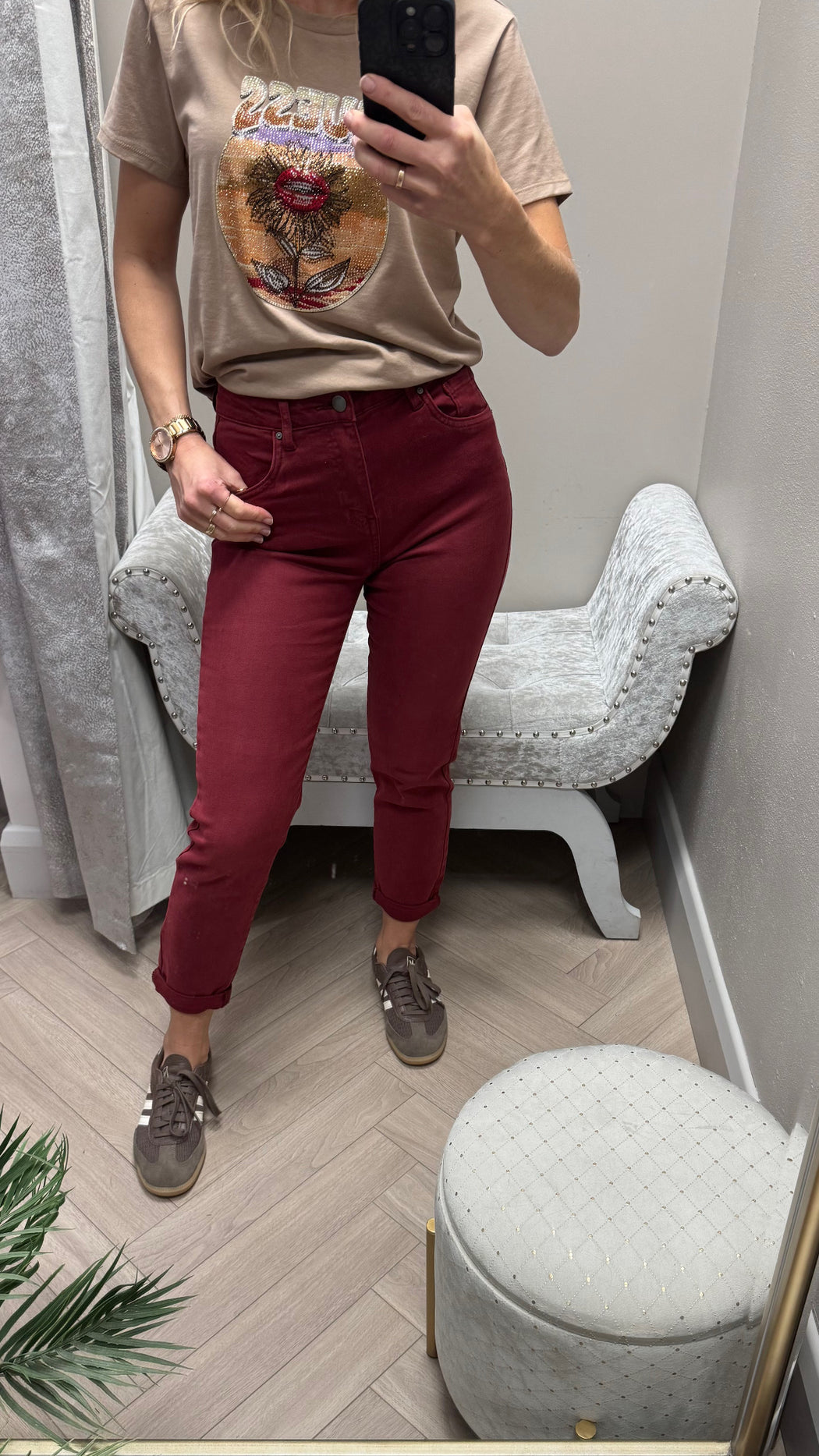 Toxic wine boyfriend fit jeans