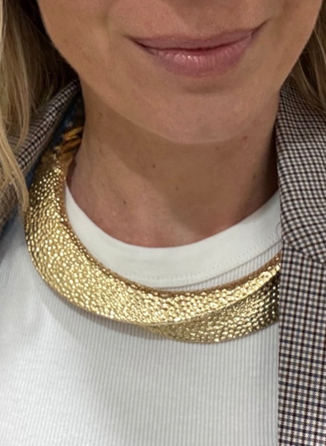 Gold chunky choker