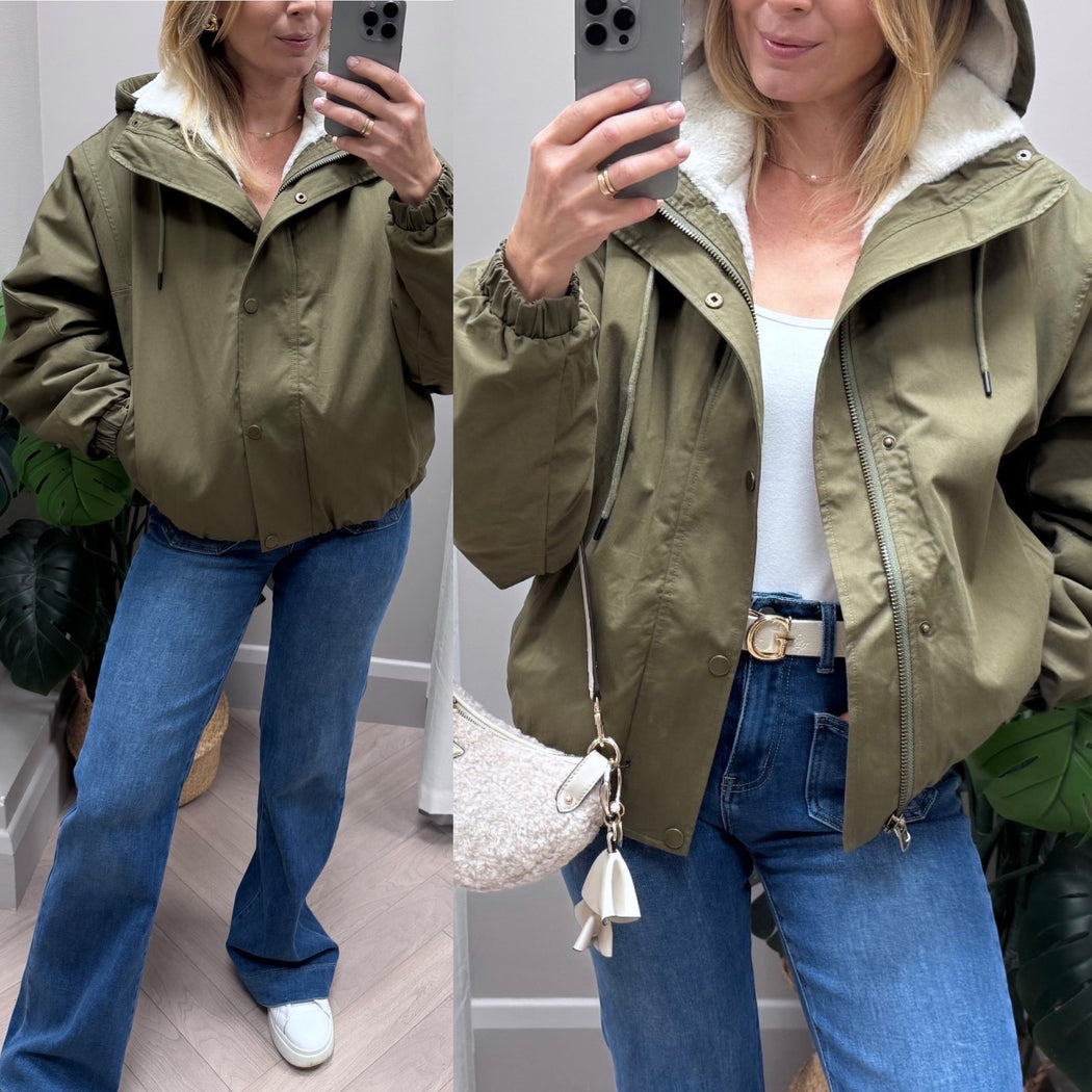 Goose fur lined jacket