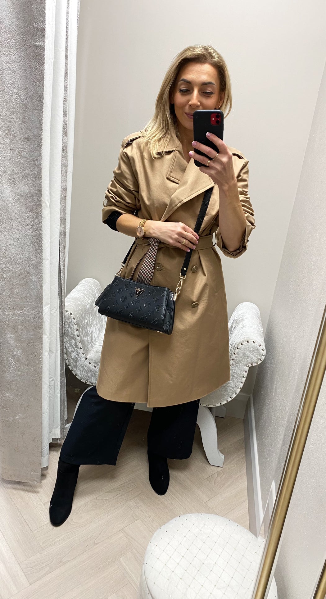 Mega trench camel jacket