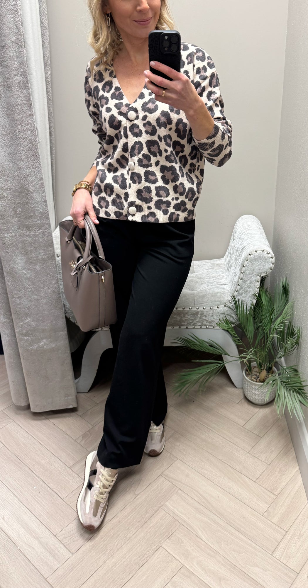 Beige Finn leopard Cardi