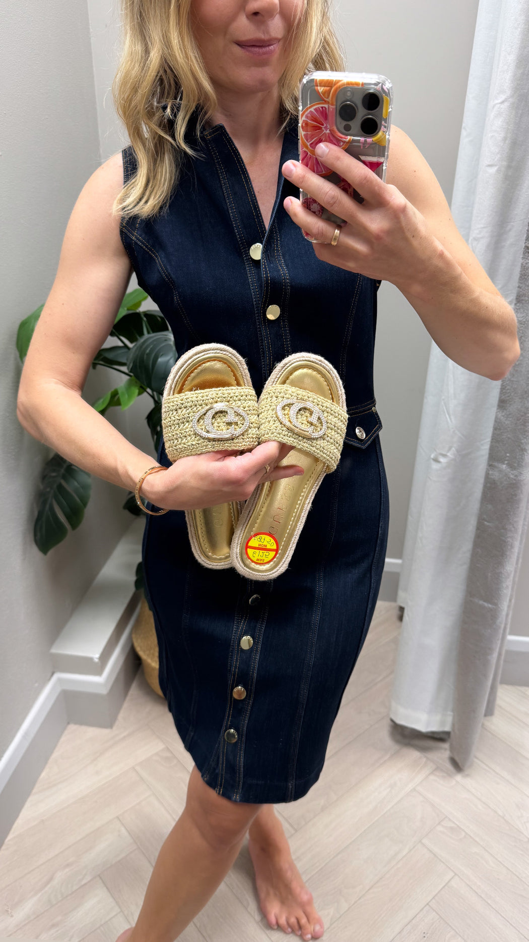 Eco guess destiny denim midi dress