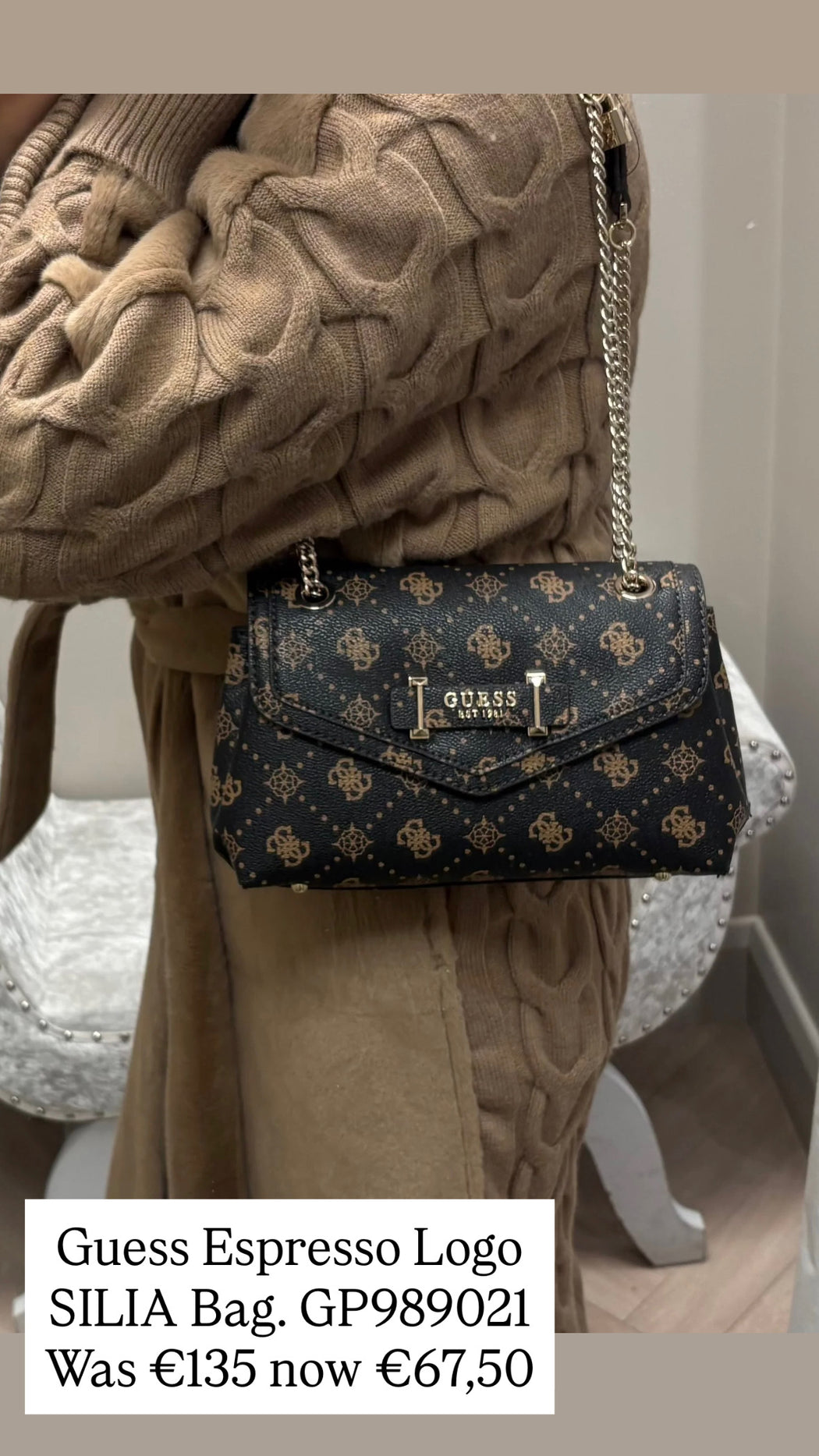 Guess Espresso Logo SILIA Bag. GP989021