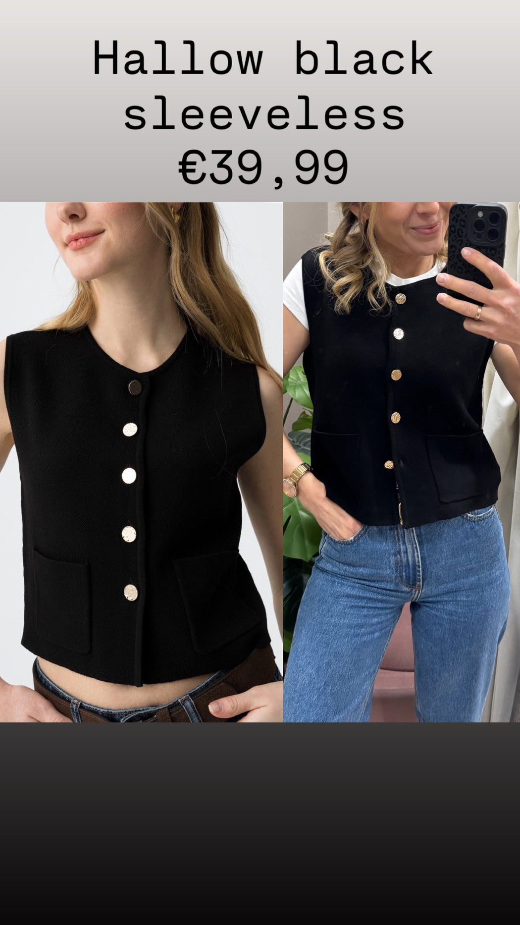 Hallow  black sleeveless