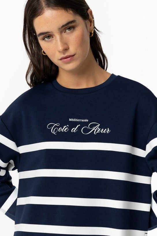 Robin navy sweater top