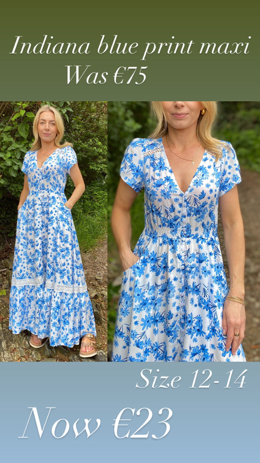 Indiana blue print maxi