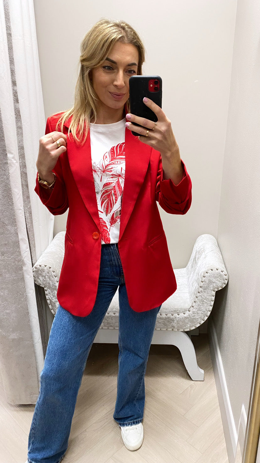 Red Ellie blazer