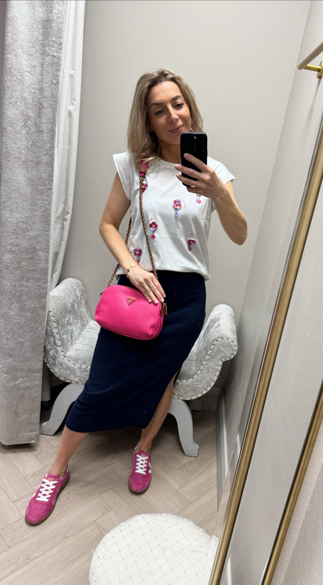 Vb878212 guess Magenta becci double zip crossbody