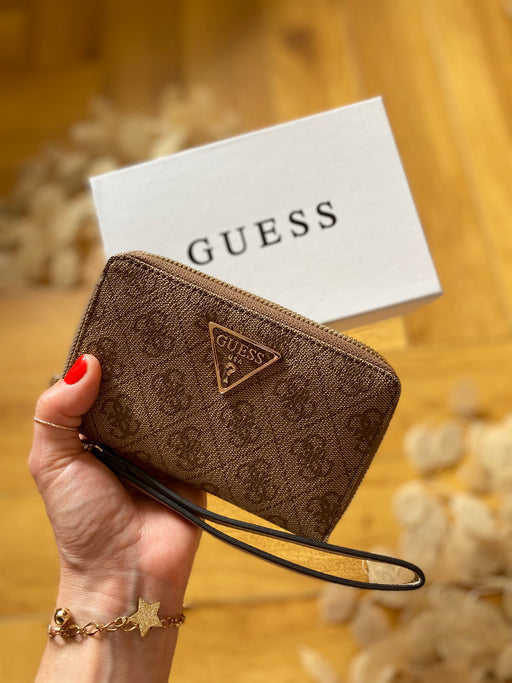 Latte logo laurel   double zip wallet