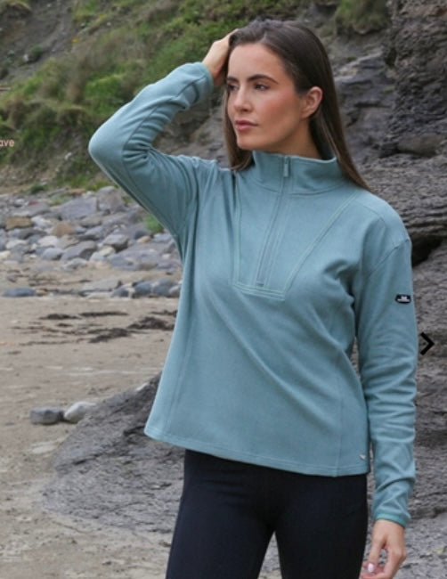 Relax & Renew sage tessa half zip