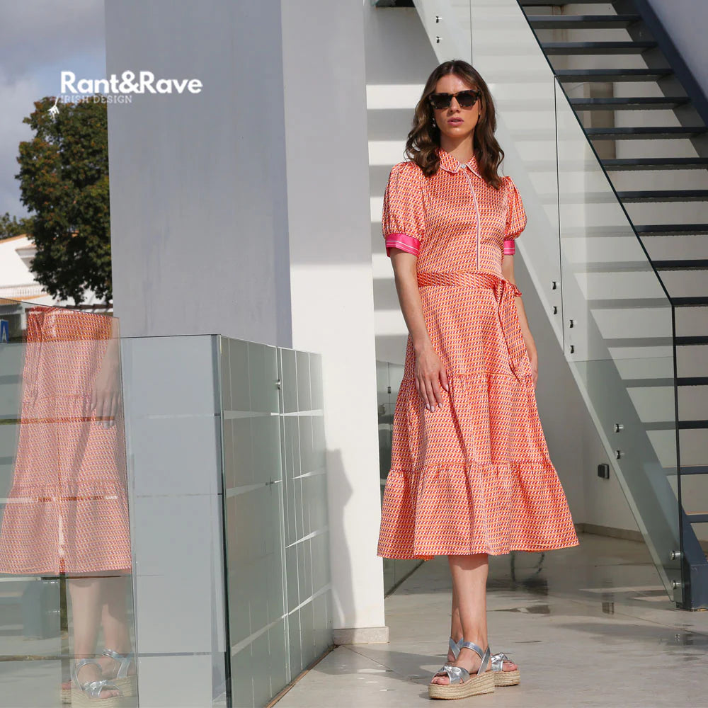 Orange  saylor dress