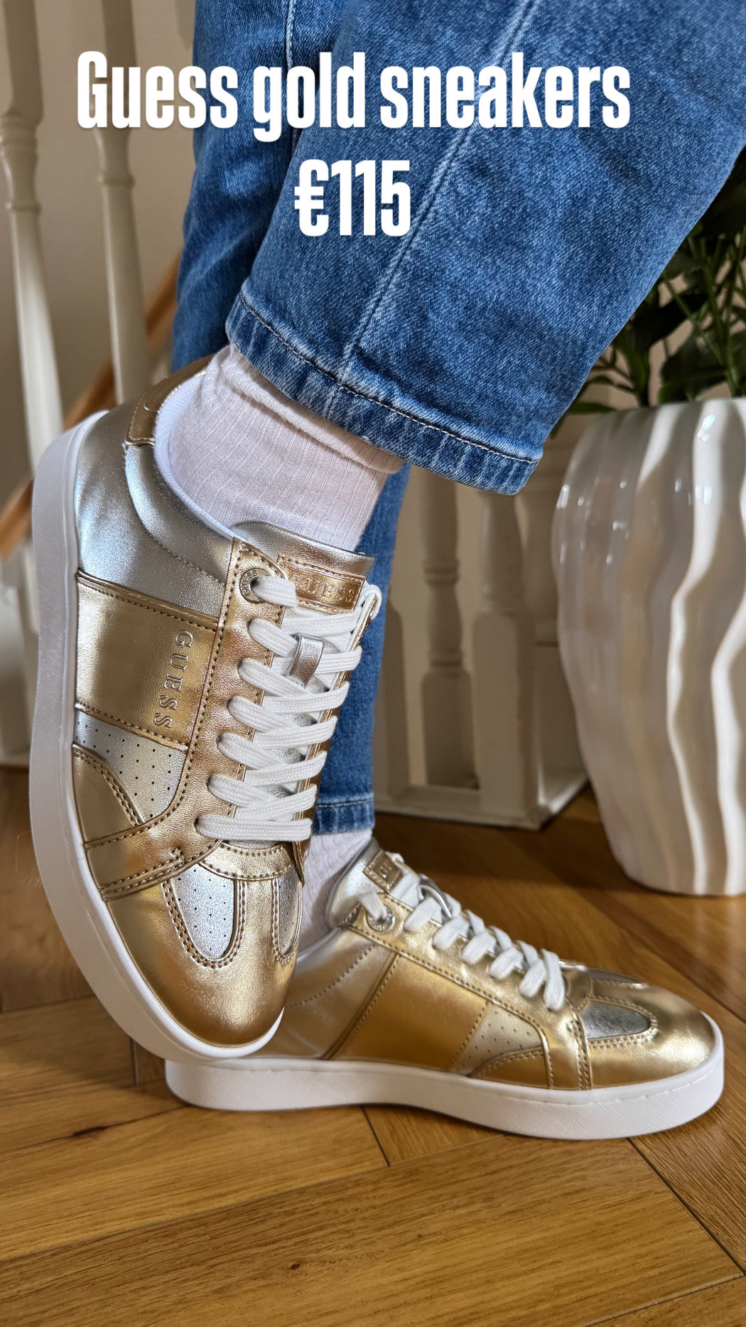 Guess gold sneakers fljr12lel12