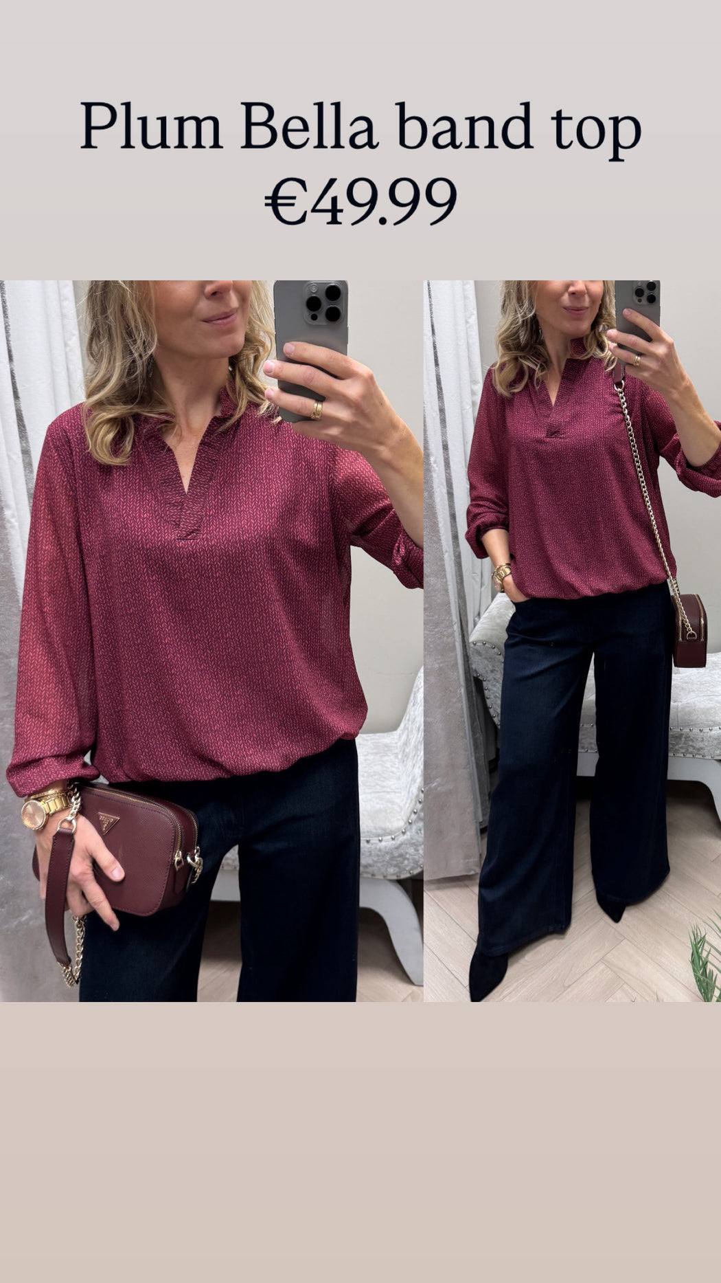 Plum Bella band top