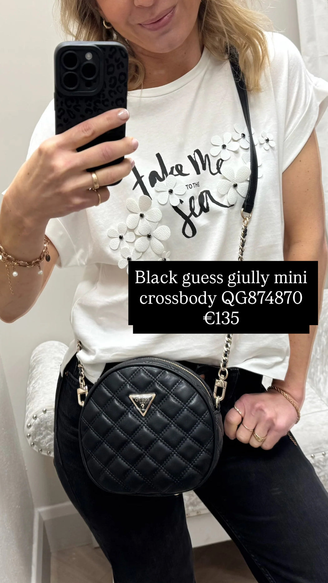 Black guess giully mini crossbody QG874870