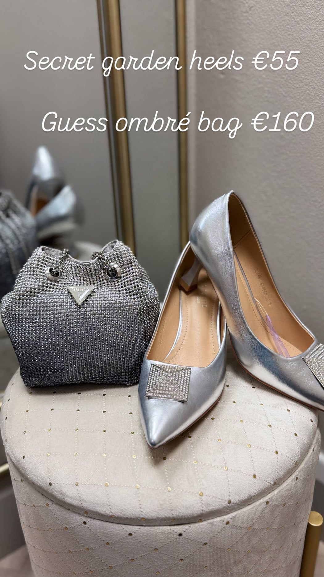 Guess ombré silver zalina mini pouch OY935075