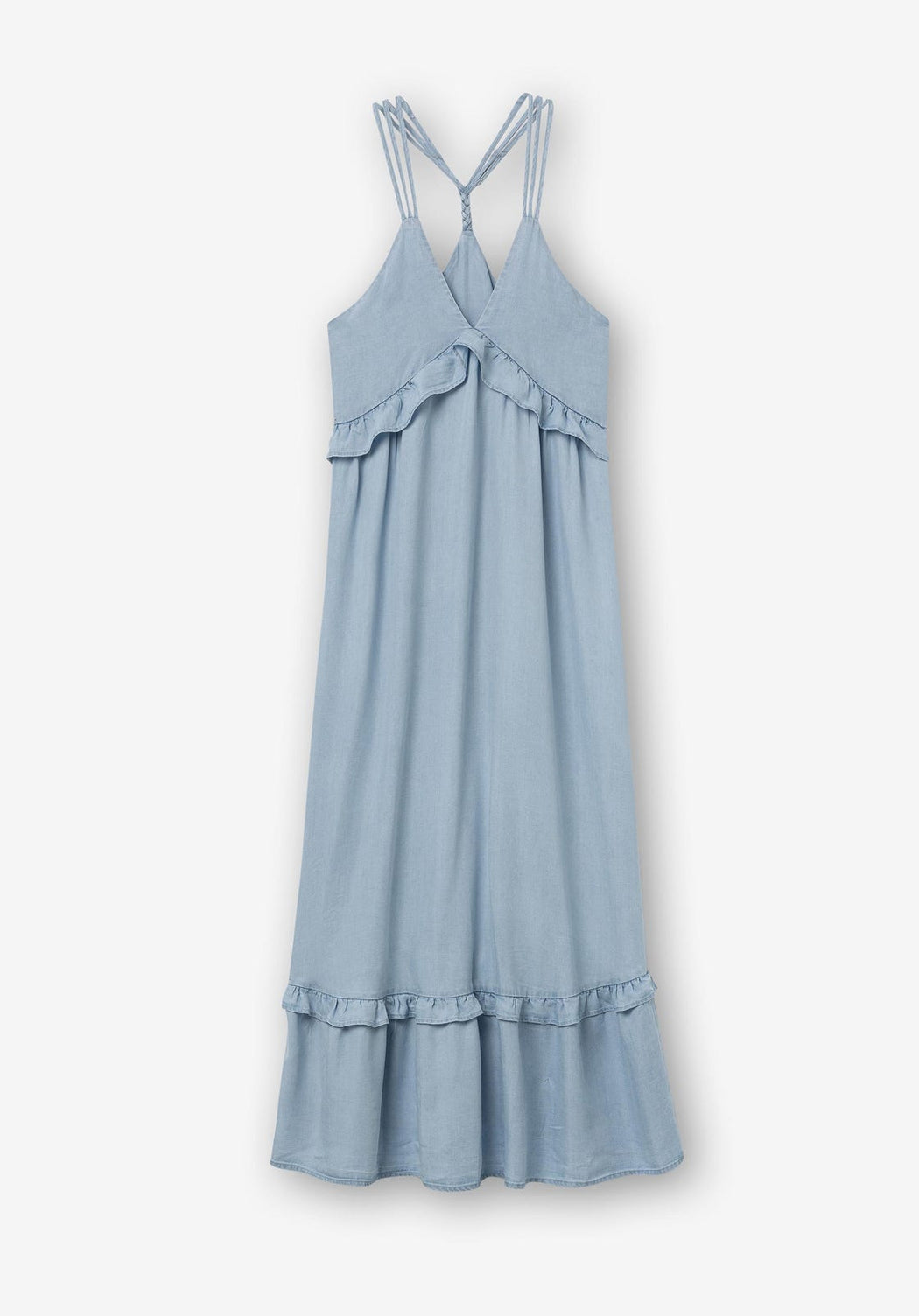 Aquamarine denim maxi