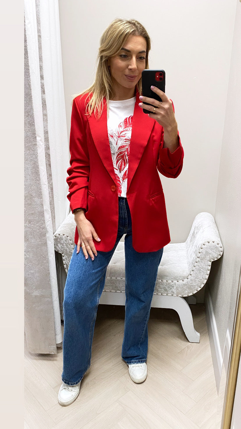 Red Ellie blazer