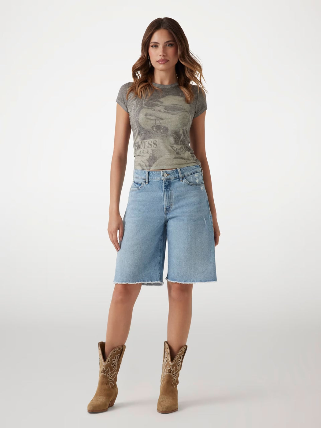 Guess nostalgia rhinestone tee