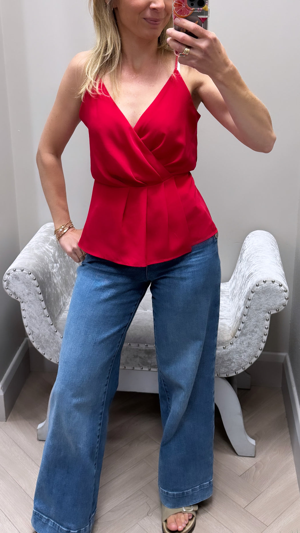 Sik azalea pink  top