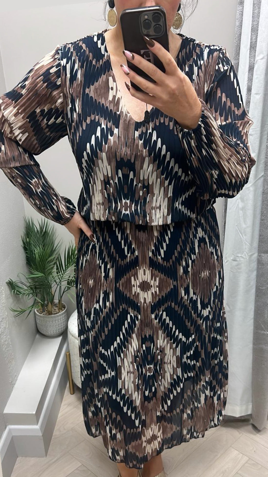 Jessica navy print