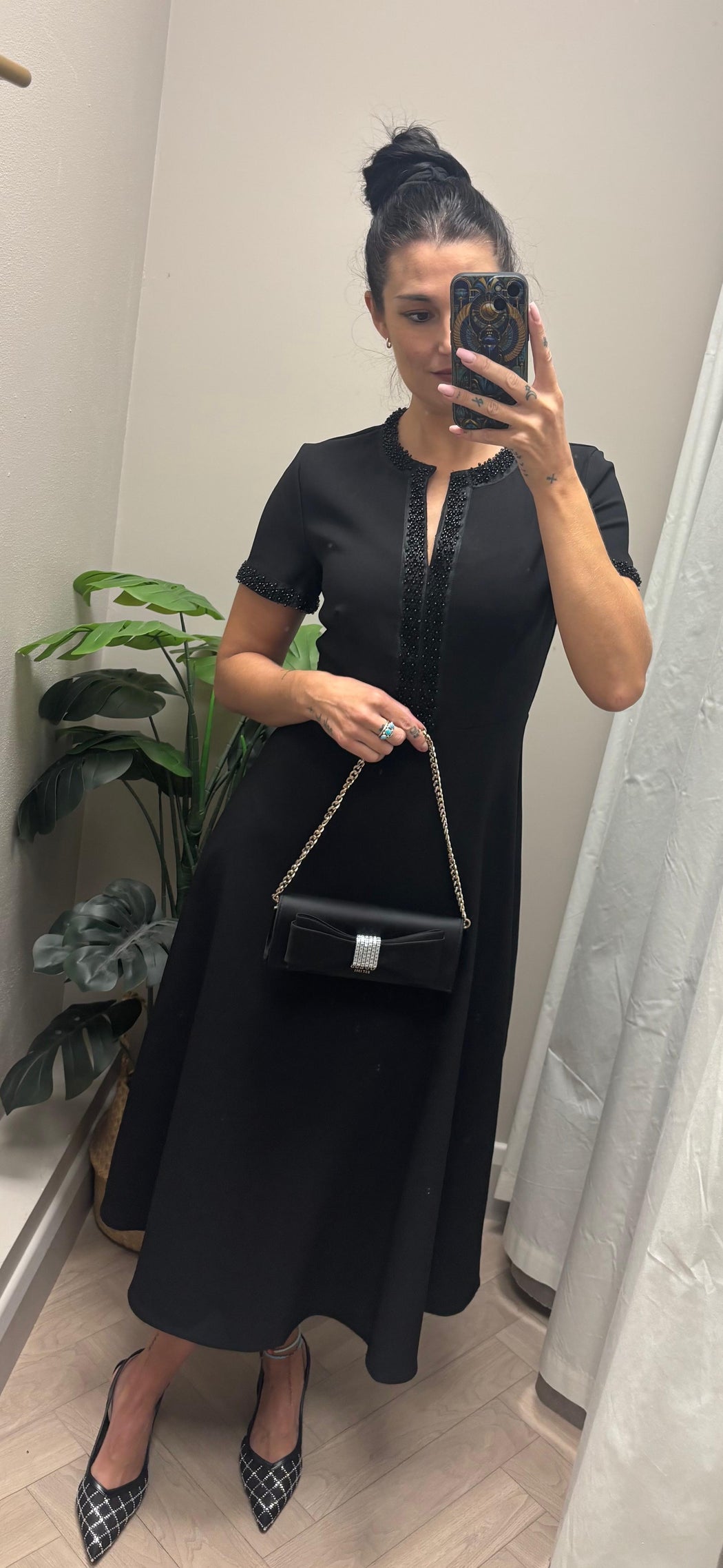 Natalie beaded midi dress