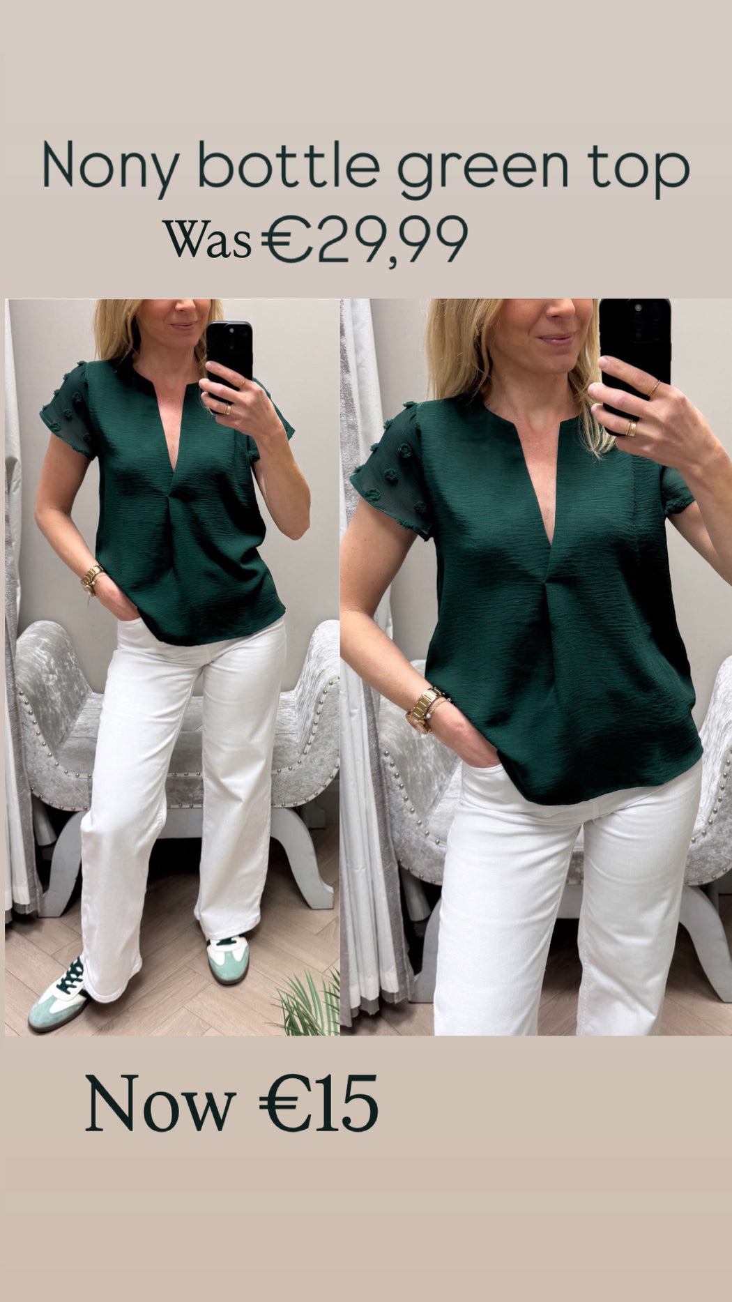 Nony bottle green top