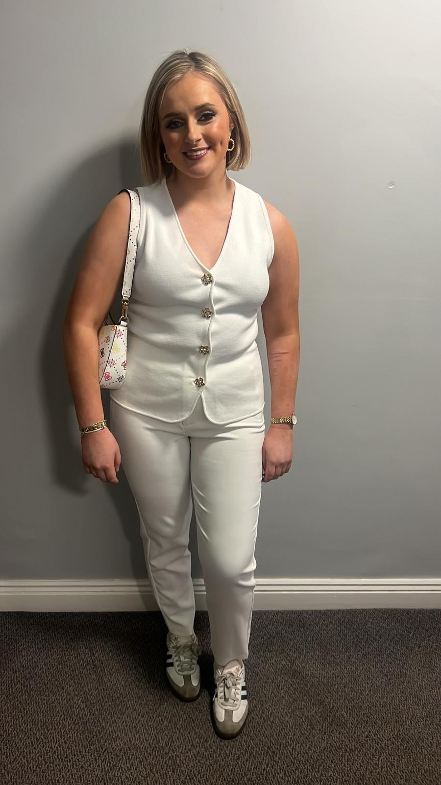 Fleur button waistcoat