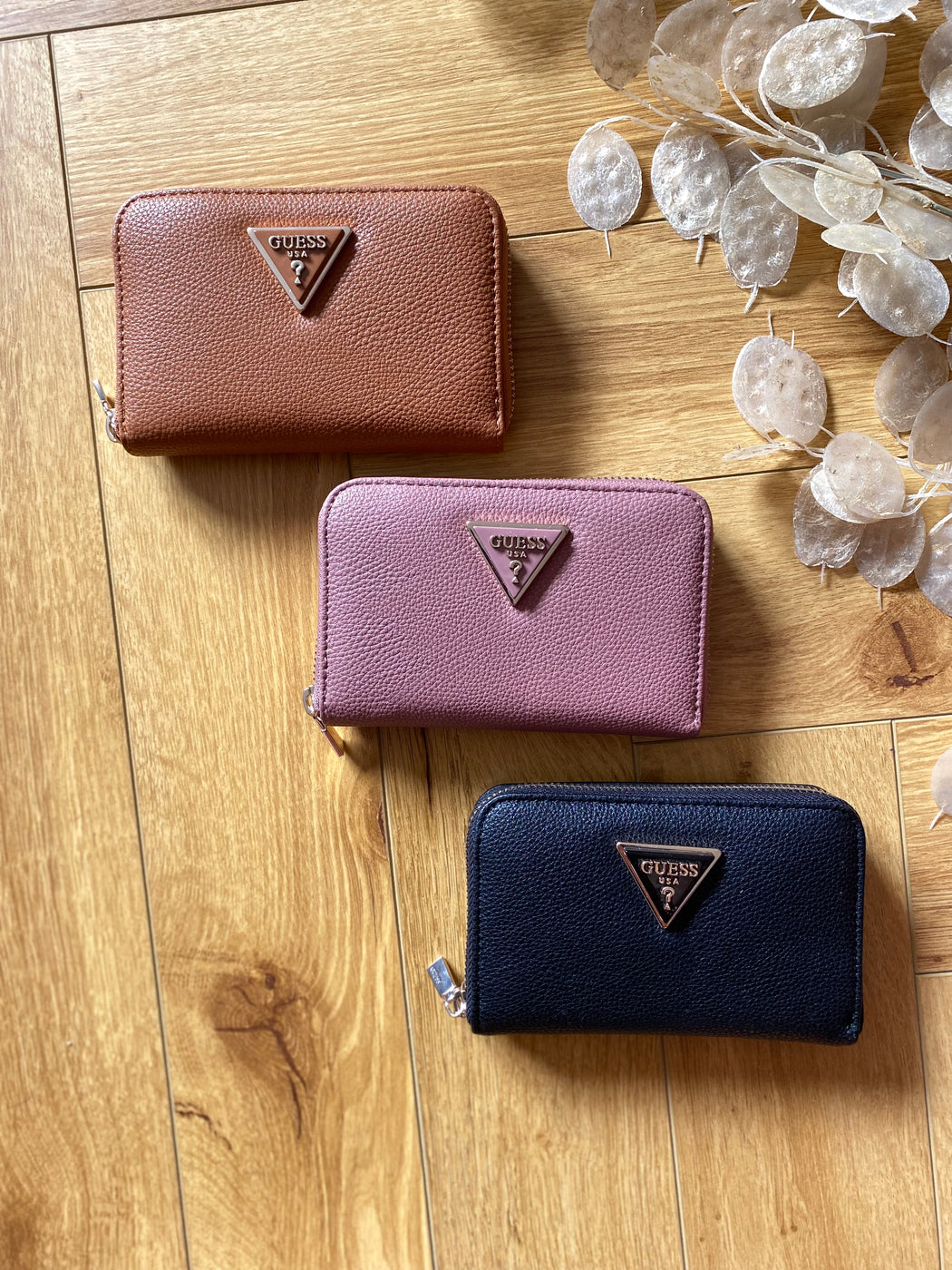 Guess meridian cognac small wallet