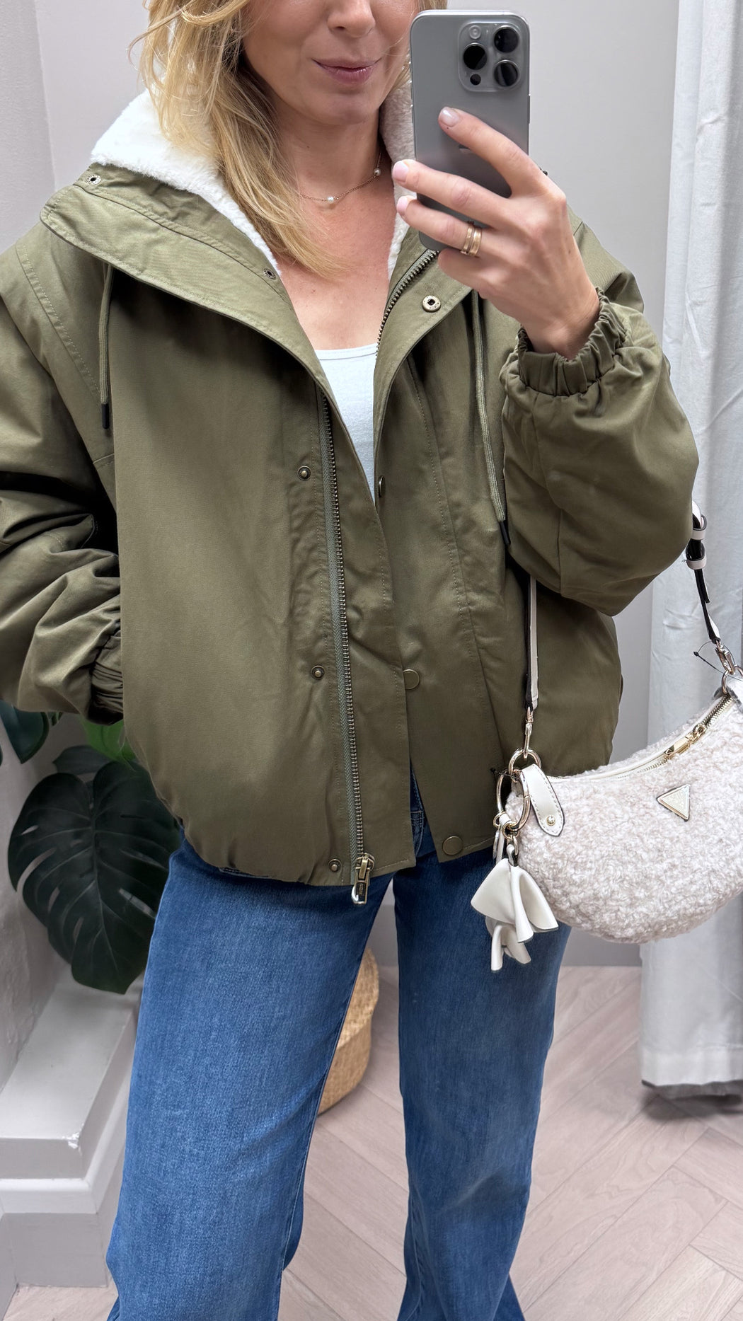 Goose fur lined jacket