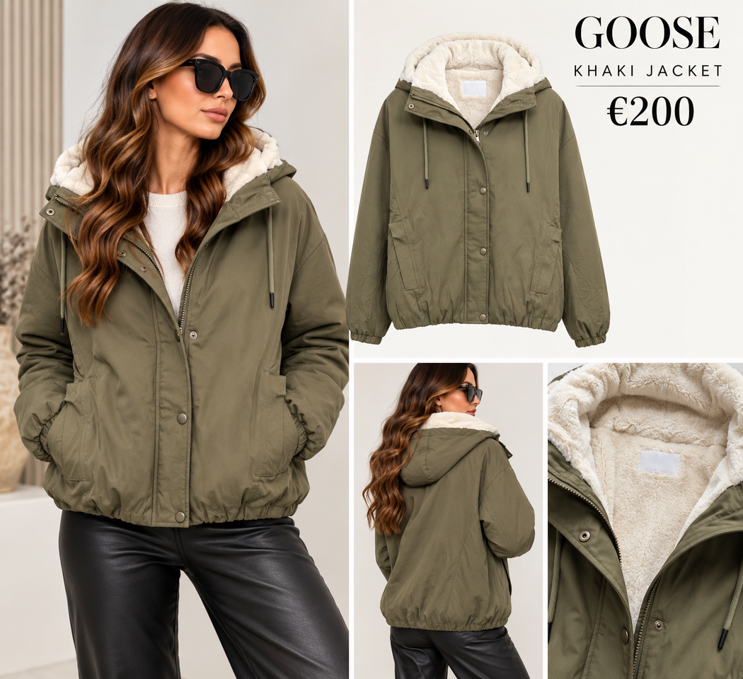 Goose fur lined jacket