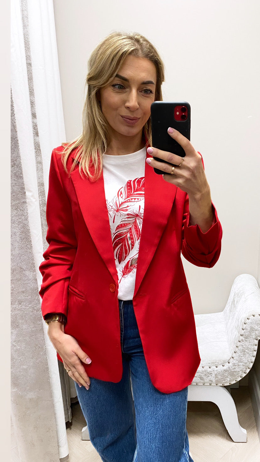 Red Ellie blazer