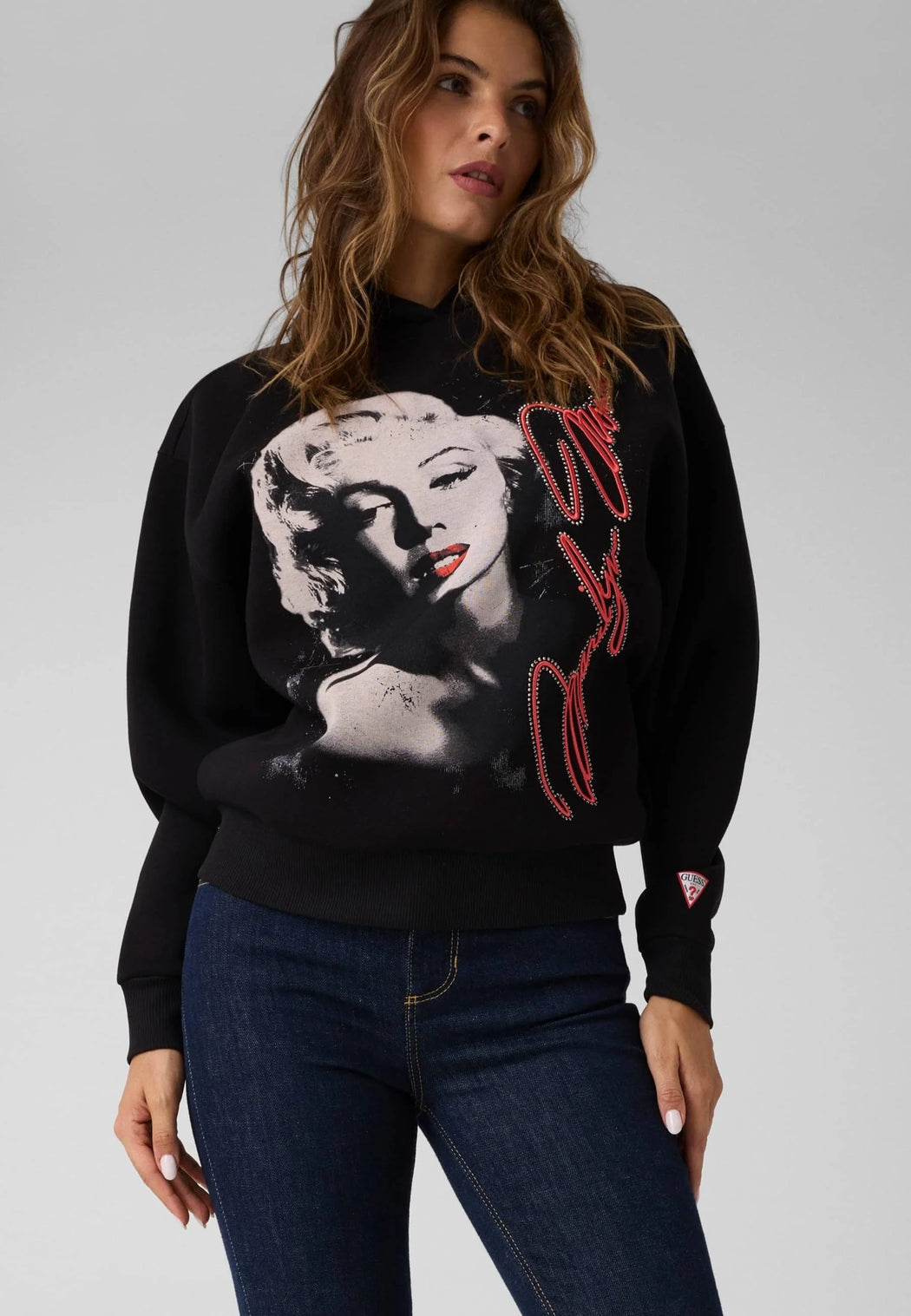 Guess Marilyn hooded sweater w6bq18k6664jblk