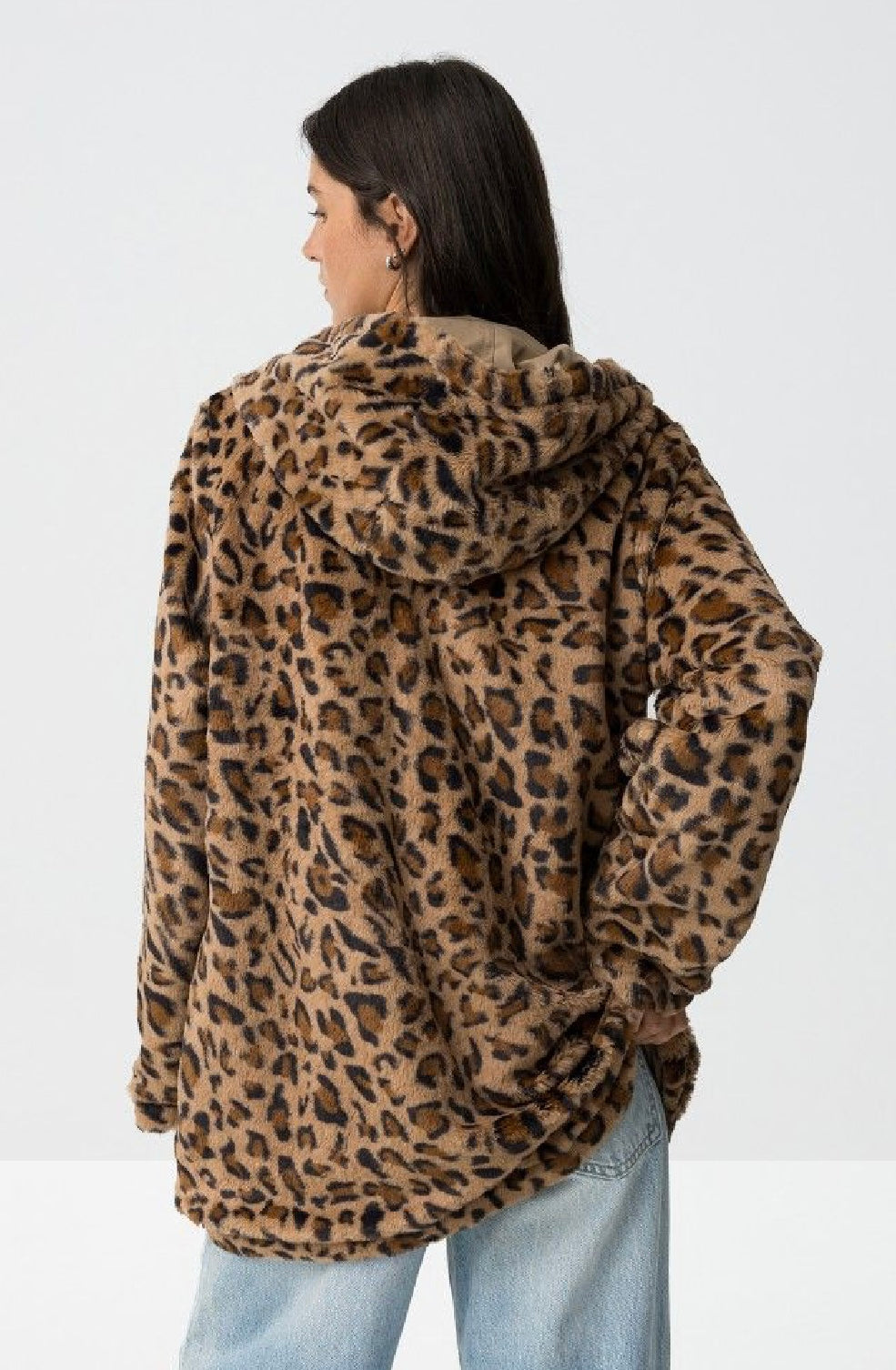 Rocky beige leopard reversible jacket