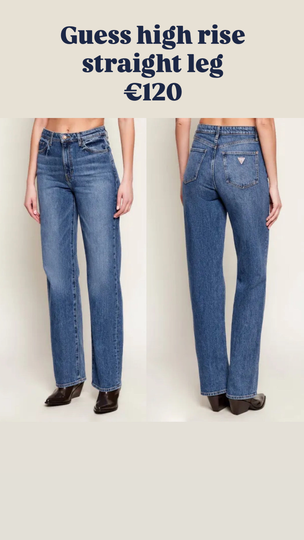 Guess high rise straight leg w6ra34ad4k30