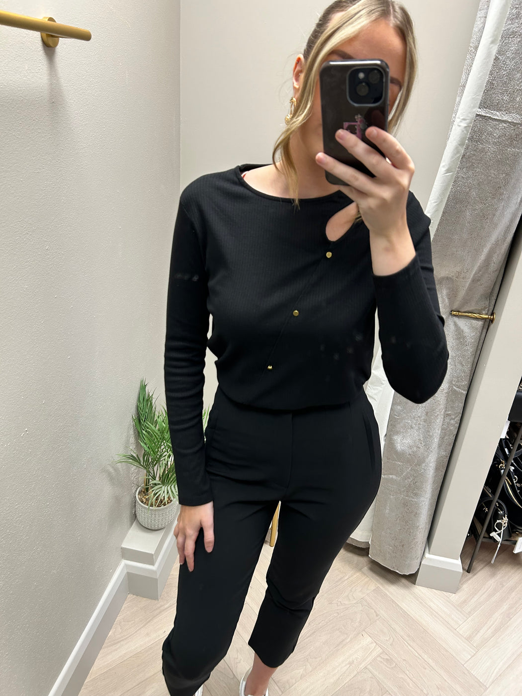 Krista black knit jumper