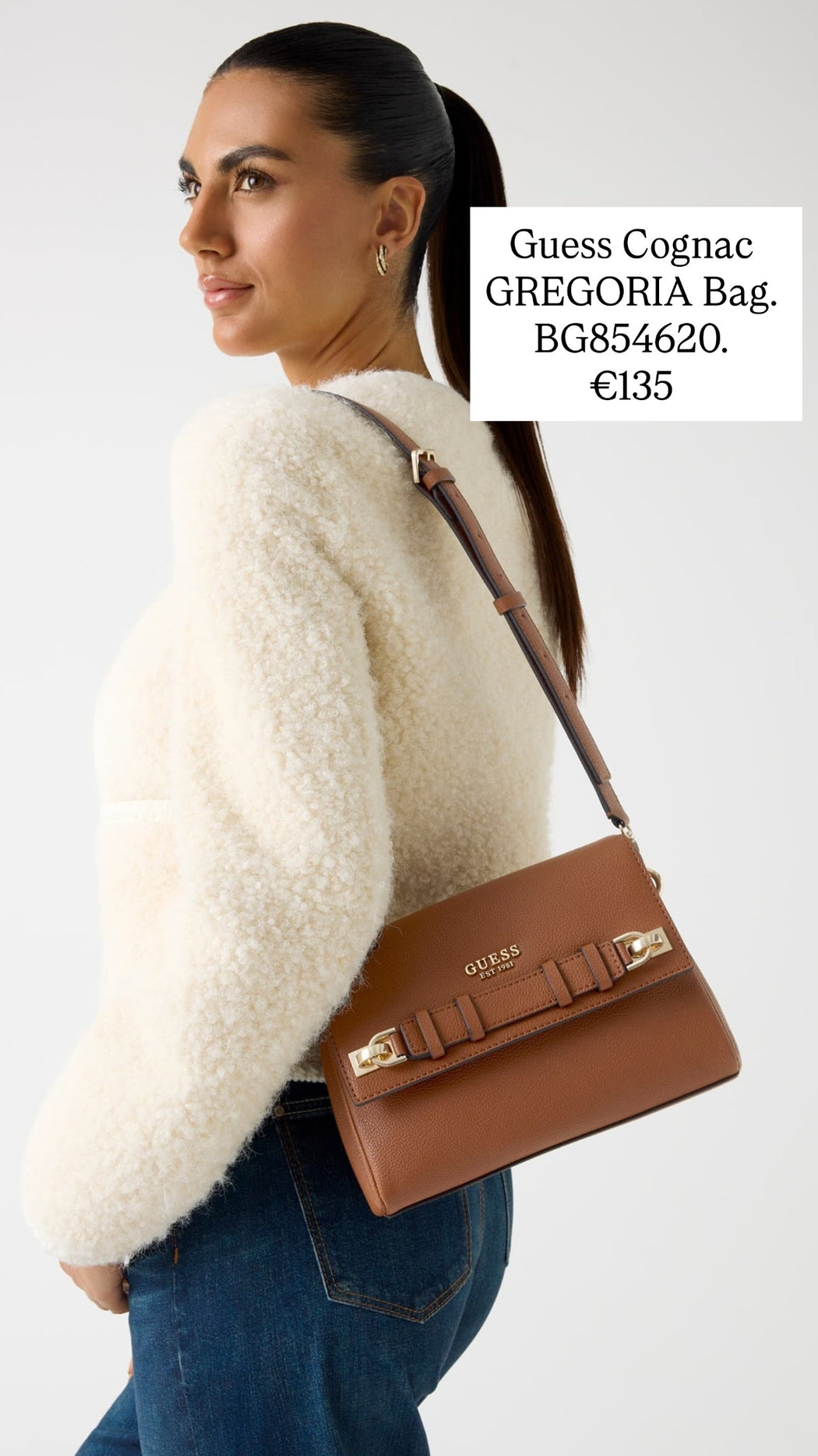 Guess Cognac GREGORIA Bag. BG854620.