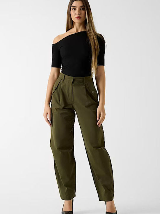 Guess khaki trousers w6rb08wj692-G8F6