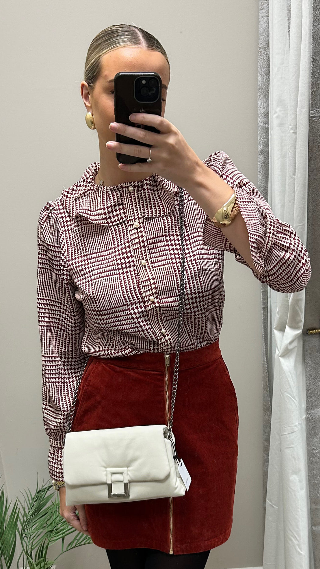 Enore burgundy blouse