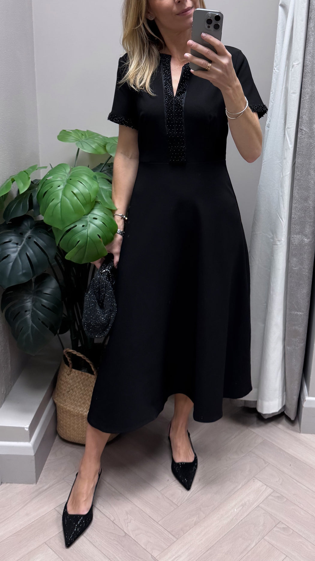 Natalie beaded midi dress