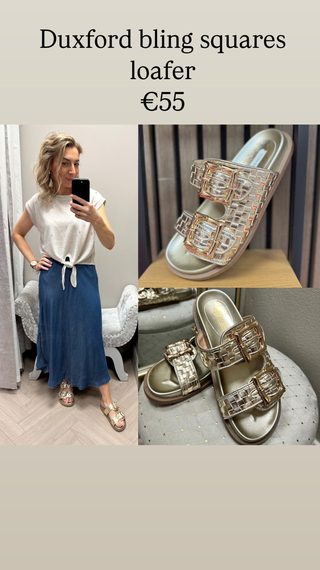Duxford bling squares loafer