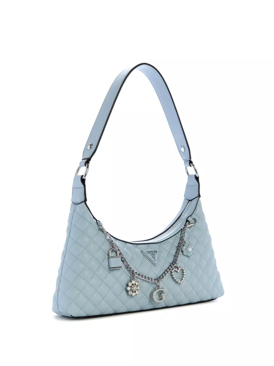 Guess misty blue everlee mini shoulder bag